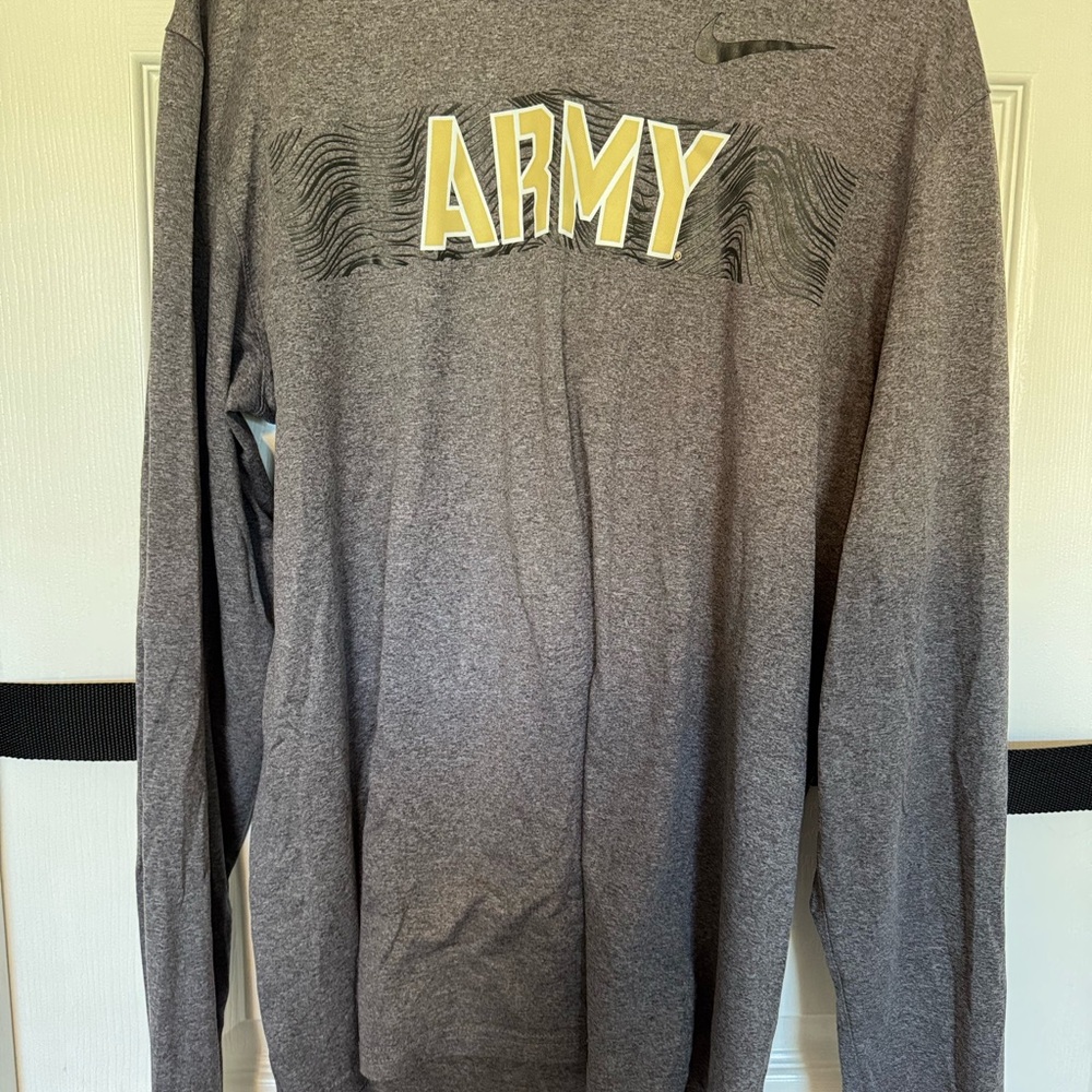 Nike Army West Point Gray Long Sleeve Tee